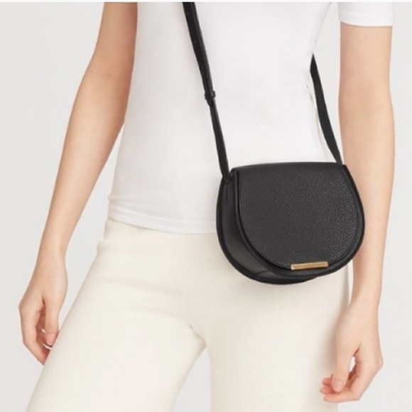 Cuyana Handbags - Cuyana Mini Saddle Bag Leather Crossbody Equestrian Pebbled HTF Handbag Purse